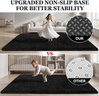 Area Rug for Living Room Bedroom: 6x9 Soft Fluffy Shag Rugs Upgrade Non-Slip - Image 8