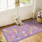 RELEANY Floral 2x5 Area Rugs Washable Print Boho Cute Carpet Non Slip Flower - Image 2