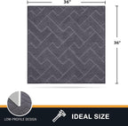 PURRUGS Dirt Trapping Door Mat 36" x 36", Non-Slip Machine Washable Entry Rug - Image 2