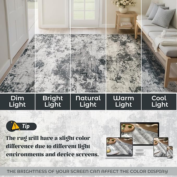 XLUEZ 8x10 Area Rugs for Living Room, Washable Modern Abstract Large Area Rug - Image 8