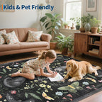 GarveeHome 5x7 Cat Area Rug Black Washable Rugs - Image 7
