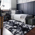 PAGISOFE Black White Grey Bedroom Rugs 4x6 Ft, Soft Fluffy Fuzzy Plush Indoor - Image 9