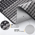 Kitinjoy Indoor Outdoor Door Mat, 47x20 Non-Slip Absorbent Dirt Trapper - Image 3