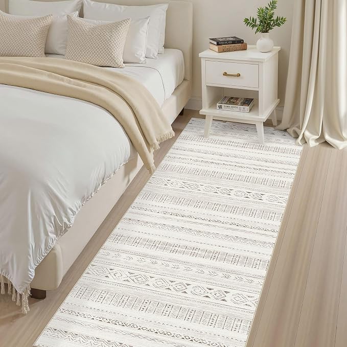 cotiled Hallway 2.6x8 Runner Rugs: Washable Boho Rugs - Image 3