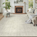 DCX 9x12 Beige Rug, Kid & Pet Friendly by DCXWashableRug