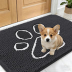 OLANLY Dog Door Mat for Muddy Paws 24x16, Paw Print Design, Absorbs Moisture by OLANLY