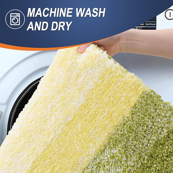 OLANLY Small Bathroom Rugs Mat 24x16, Extra Soft Absorbent Microfiber Bath Rugs - Image 6