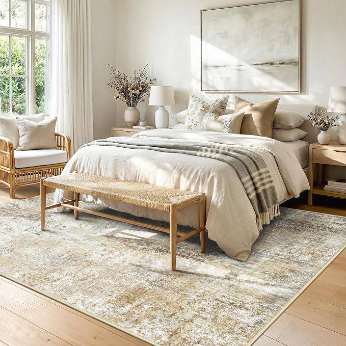 RELEANY Washable Area Rugs 5'x7' Non-Slip Modern Abstract Soft - Image 2