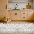 Light Gray Washable 2x8 Hallway Runners, Kitchen Runner Rug, Non-Slip & Stain by HazoHaus