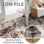 2x8 Washable Runner Rugs for Hallway: Easy-to-Clean Abstract Runners for - Image 3