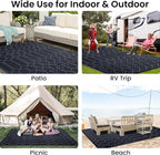 Smiry Outdoor Rug 8x10 ft, Waterproof Reversible Plastic Straw Rugs, Boho - Image 8