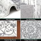 HEBE Area Rugs for Living Room 3'x5', Washable Non Slip Boho Entryway Rug - Image 3