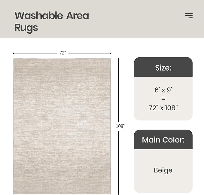 Valenrug Washable Rugs 6x9 - Image 2