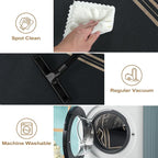 Scalloped Easy Jute Black Rug, 2x4 Front Door Washable Door Mat Non Slip Small - Image 5