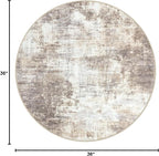 IOHOUZE Round Area Rug 3 Ft Circle Entryway Rugs Round Washable Door Mat Indoor - Image 2