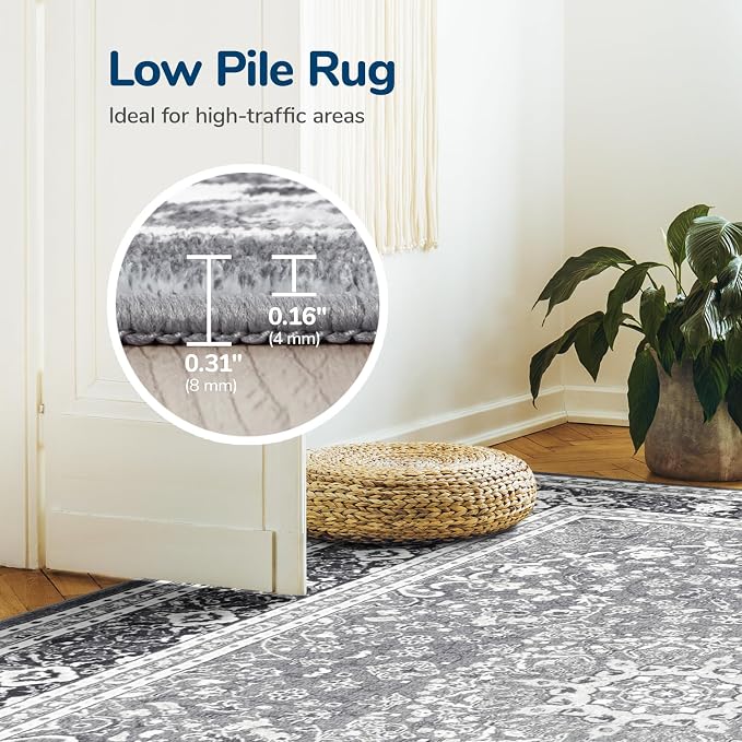 Lessymo 8 x 10 Area Rugs for Living Room, Machine Washable Area Rugs Boho Faux - Image 5