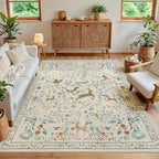 6x9 Area Rugs Washable Rug: Large Boho Living Room Rug Soft Non-Slip Low Pile - Image 7