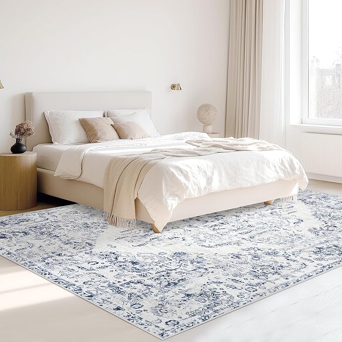 5x7 Area Rugs for Living Room: Washable Rug Vintage Large Rugs Soft Non Slip - Image 3