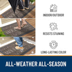 OLANLY Welcome Door Mat Indoor Outdoor Entrance, Heavy Duty Sturdy Front Door - Image 4