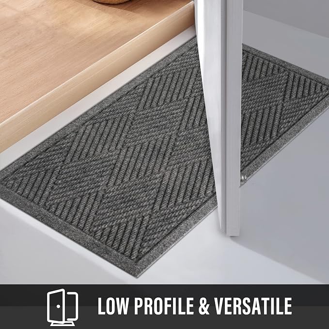 HIYARD Sturdy Front Door Mat, Absorbent Muddy Dirt Resist Welcome Door Mats - Image 6