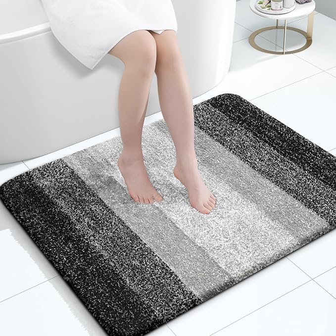 OLANLY Large Bathroom Rugs Mat 40x32, Extra Soft Absorbent Microfiber Bath Rugs by OLANLY