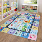 Kids ABC Rug for Playroom, Classroom Alphabet Area Carpet Playmat, Washable by SXHYSM