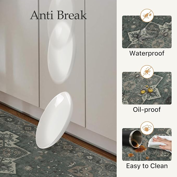 GENIMO Kitchen Mats for Floor 2PCs, Washable Anti Fatigue Mat for Cushioned - Image 7