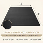 Gorilla Mats Extra Large Exercise Mat – 9'x6', Flat Fitness, Yoga & Weight - Image 7