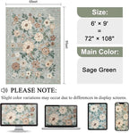 DUKINO 6x9 Area Rug, Floral Rugs - Image 2