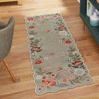 Lahome Floral Entryway Rug, 2x4 Washable Fall Kitchen Rug Ultra-Thin, Soft by Lahome