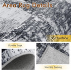 6x9 Ft Area Rugs for Living Room, Soft Non-Slip Washable Rugs Modern Abstract - Image 5