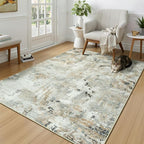 3x5 Rugs for Entryway Non-Slip Washable, Abstract Soft Area Rugs for Living Room by Carpelux