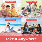 ZAZE Picnic Blanket Extra Large Waterproof, Camping on Grass Accessories Couple - Image 6