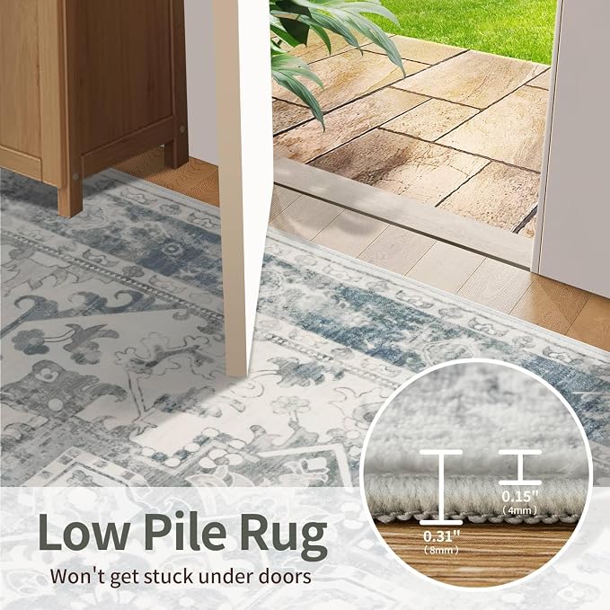 Rugxara 2'6" x 8' Hallway Runner Rug, Non Slip Boho Runner Rugs - Image 6