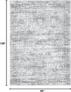 Soalmost 7x9 Area Rug for Living Room Washable Abstract Vintage Soft Thin - Image 2