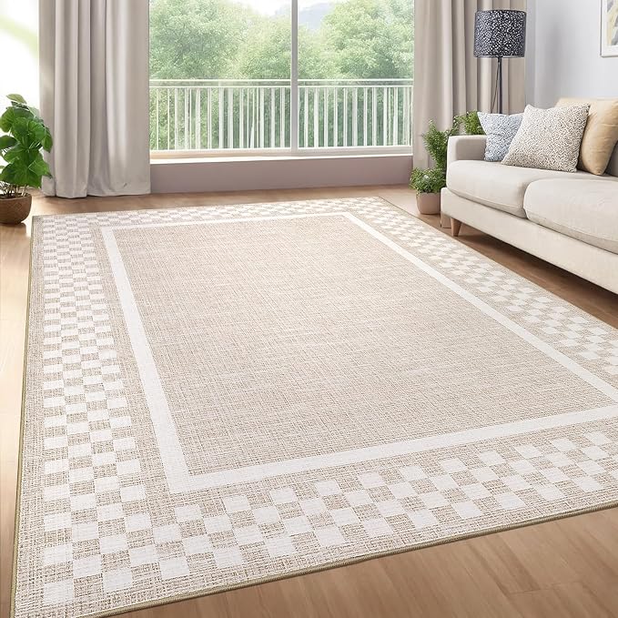 GarveeHome Modern Bordered 8x10 Area Rugs by GarveeHome