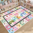 Kids ABC Rug for Playroom, Classroom Alphabet Area Carpet Playmat, Washable by SXHYSM