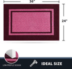 PURRUGS Dirt Trapping Door Mat 24" x 36", Non-Slip Machine Washable Entryway Rug - Image 2