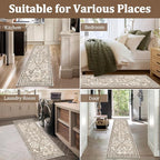 Yamaziot Washable Runner Rug 2x6 – Non Slip Boho Floral Hallway Runner Rug - Image 7