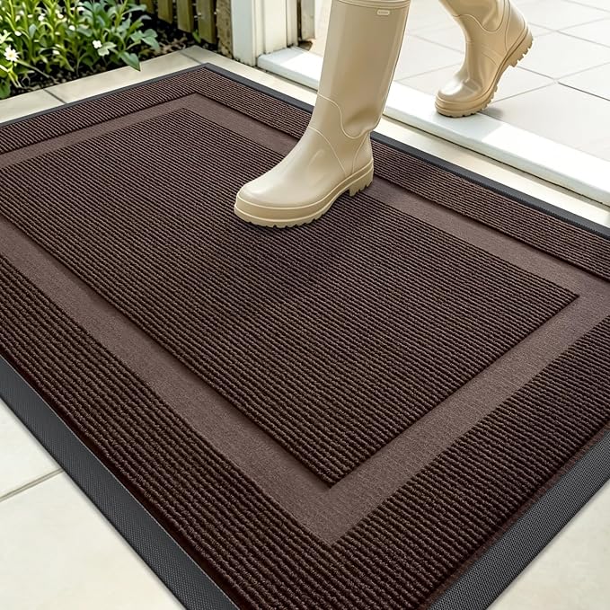 OLANLY Front Door Mat Indoor Outdoor Entrance, Waterproof All-Season, by OLANLY