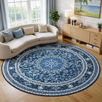 Lessymo 6FT Washable Round Area Rugs by Lessymo