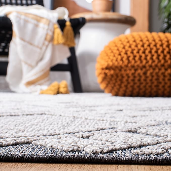 SAFAVIEH Courtyard Collection 2'3' x 22' Grey/Bone CY6062 Stripe Indoor/ - Image 7
