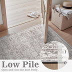 DCX Machine Washable Grey Entryway Rug 2x3, Non Slip Stain Resistant Vintage - Image 7