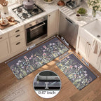 KIMODE Anti Fatigue Kitchen Mat, Farmhouse Floral Kitchen Rugs, Kitchen Floor - Image 3