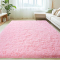 Mugorn Pink Fluffy Soft Rugs for Girls Bedroom, 6x9 Ft Large Shaggy Area Rugs by MUGORN