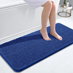 OLANLY Bathroom Runner Rugs 47x20, Soft Absorbent Chenille Bath Rugs, Rubber by OLANLY