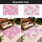 Pauwer Waterproof Outdoor Rug 6x9, Reversible Plastic Straw Patio Camping Rug - Image 2