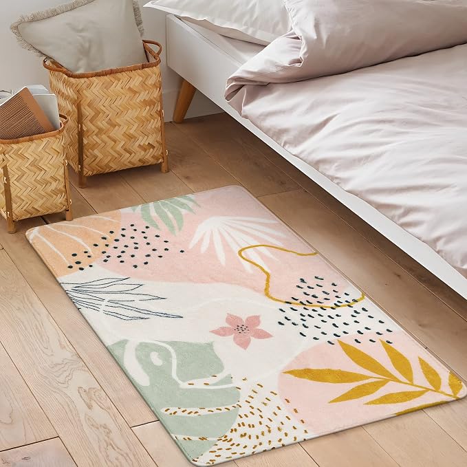 Lahome Pink Washable Entryway Rugs Indoor - Image 4