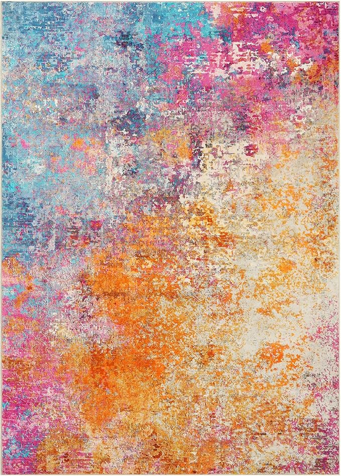 Lahome Modern Abstract Washable 5x7 Area Rugs - Image 8