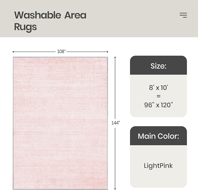 Valenrug Washable Rugs 8x10 - Image 2